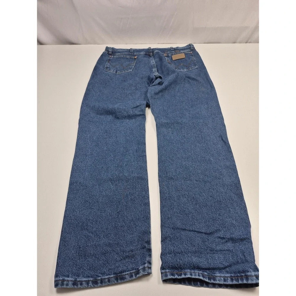 Wrangler A102 Jeans Mens 36x32 Blue Relaxed Fit Straight Leg Denim